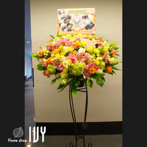 【花事例278】XIA KIM JUNSU様　さいたまアリーナ　公演祝いにお届けしたスタンド花